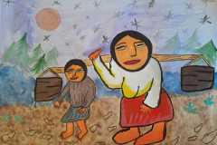 Набродова Анастасия «Крестьянка с ведрами и ребенком»