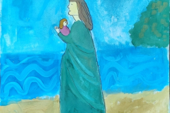 Поздникина Елизавета «Мама и дочь на берегу моря»