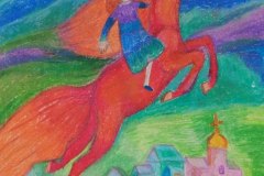 Корчагина Дарья. 13 лет. На красном коне