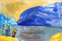 Пушной Николай. 13 лет. Картина Над вечным покоем