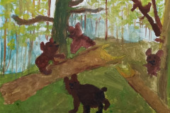 Санкина Мария. 8 лет. Медвежата играют